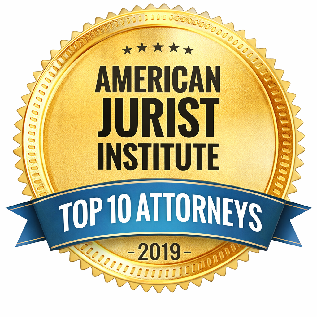 American Jurist Institute Top 10 Attorneys Badge