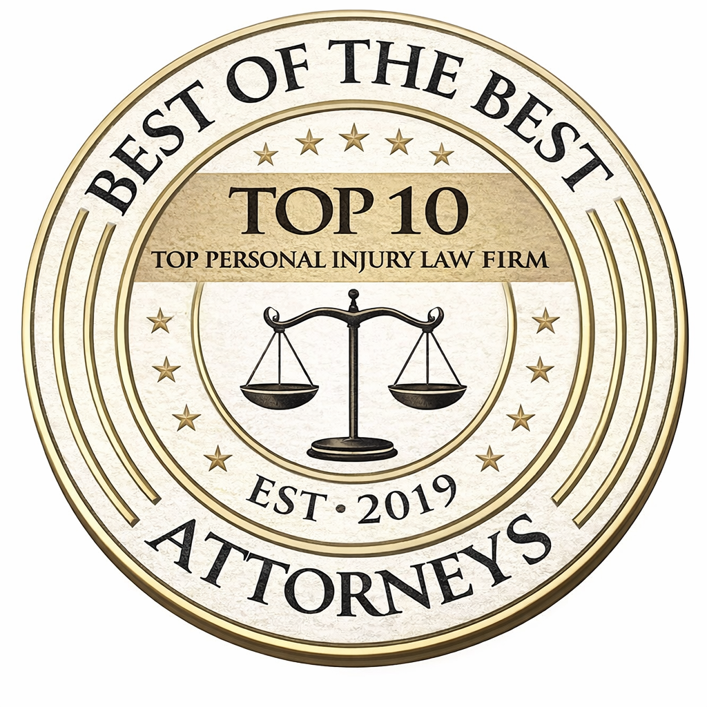 Top 10 personal injury law firm badge